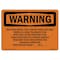 Signmission OSHA WARNING, 10" Height, Peel And Stick Wall Graphic, OS-WS-RD-1014-L-12373 OS-WS-RD-1014-L-12373 - alternate 1